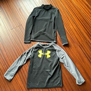 Under armour long sleeve T and Champion long sleeve size 7